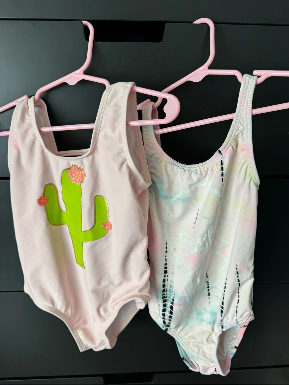 Kids Pink Cactus One-Piece Swimsuit